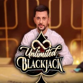 Unlimited Blackjack online game logo by Ezugi on lucky7-casino.nl